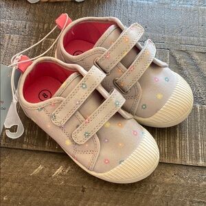 Cat & Jack Gray and Pink Velcro Sneakers